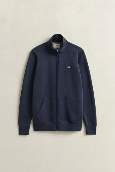 Bluza męska z zamkiem regular fit granatowa