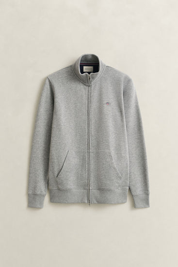Bluza męska z zamkiem regular fit szara