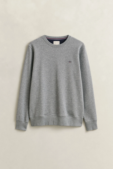 Bluza męska z okrągłym dekoltem regular fit szara