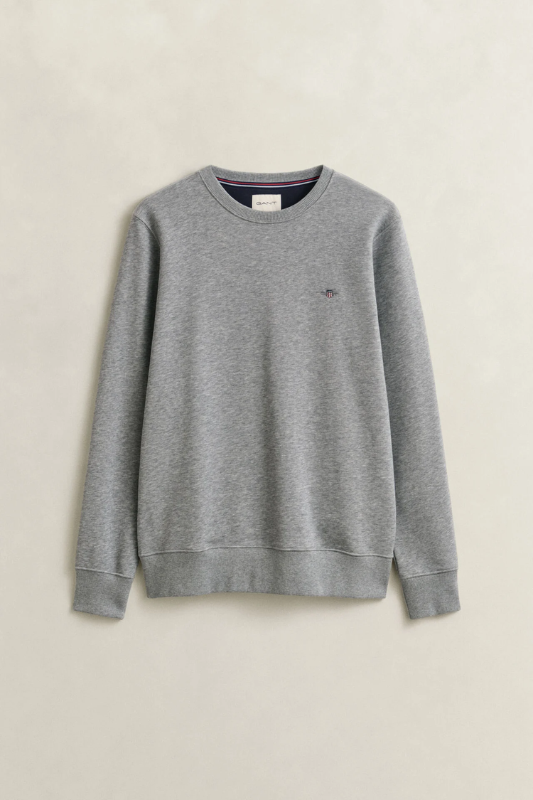 Bluza męska z okrągłym dekoltem regular fit szara