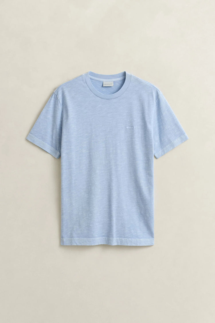Bawełniany t-shirt męski regular fit błękitny