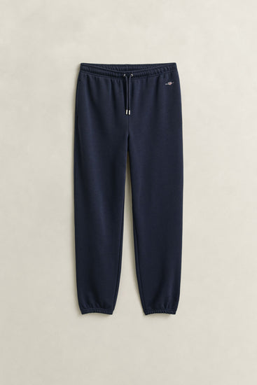 Spodnie dresowe damskie regular fit granatowe