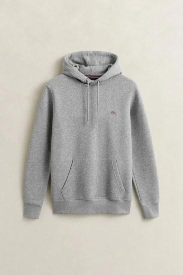 Bluza męska z kapturem regular fit szara