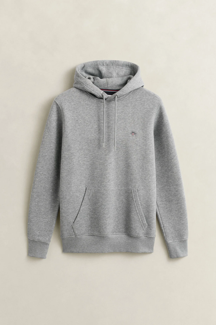 Bluza męska z kapturem regular fit szara