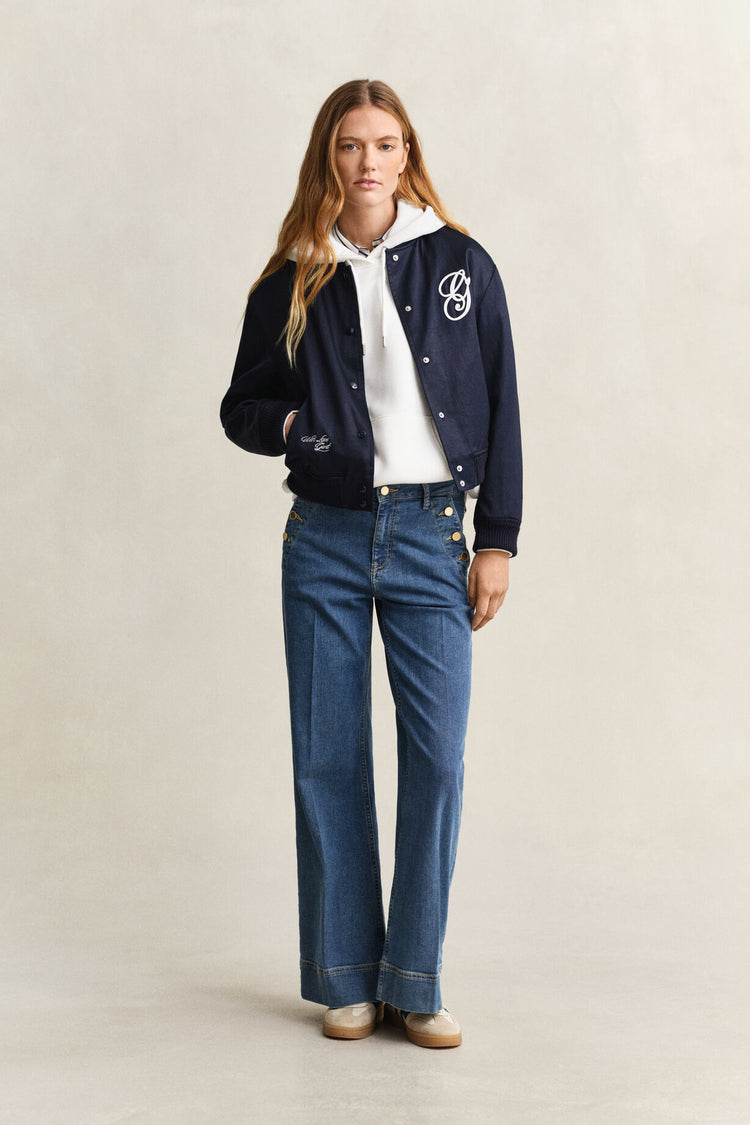 Bawełniana bluza damska z kapturem relaxed fit biała