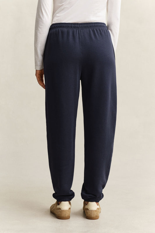 Spodnie dresowe damskie regular fit granatowe
