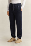 Spodnie dresowe damskie regular fit granatowe