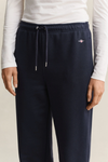 Spodnie dresowe damskie regular fit granatowe