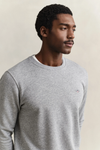 Bluza męska z okrągłym dekoltem regular fit szara