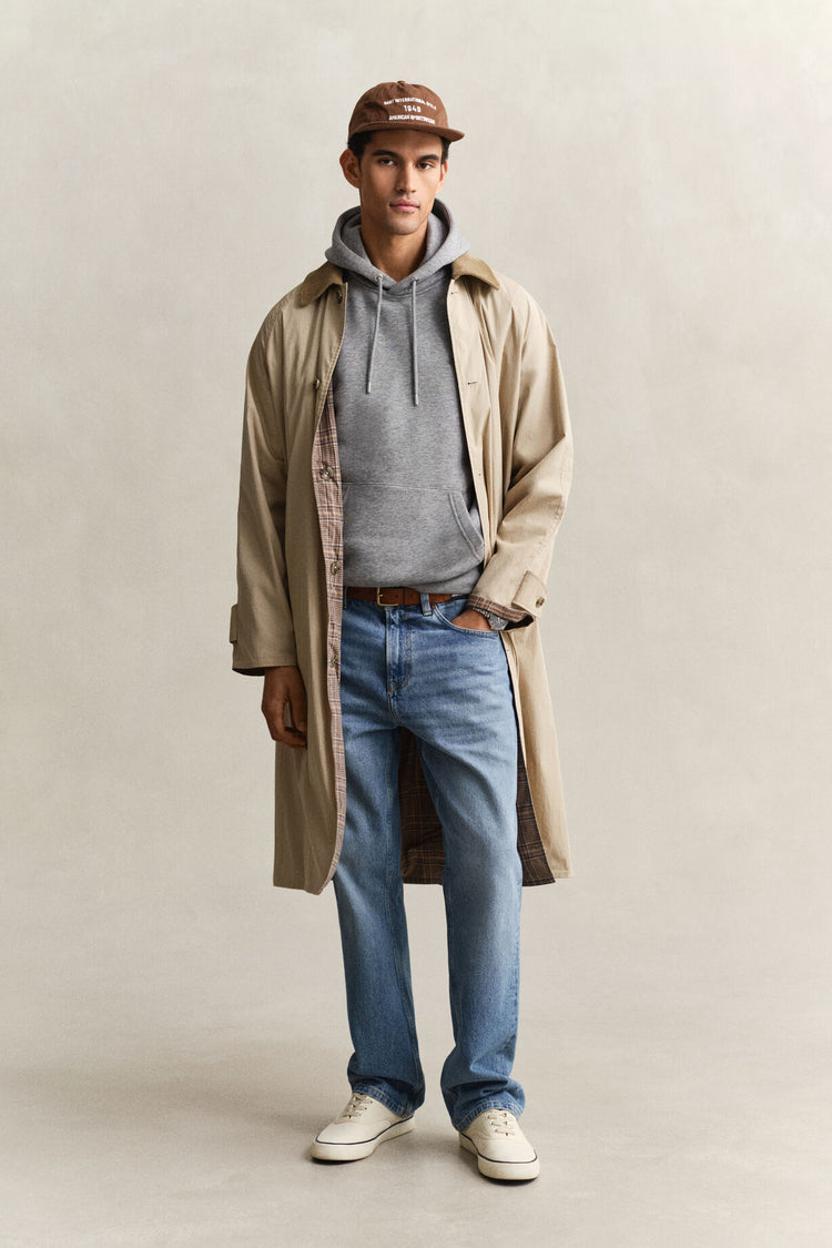 Bluza męska z kapturem regular fit szara