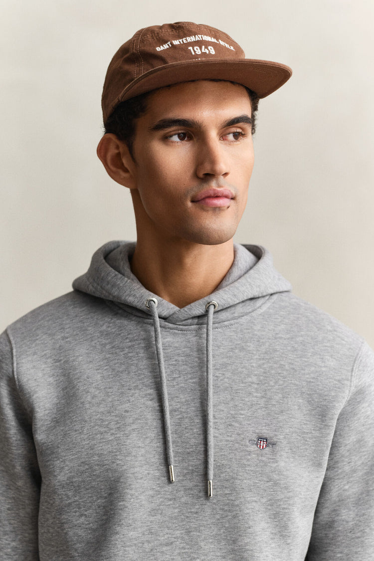 Bluza męska z kapturem regular fit szara