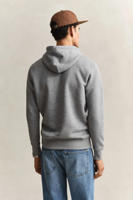 Bluza męska z kapturem regular fit szara