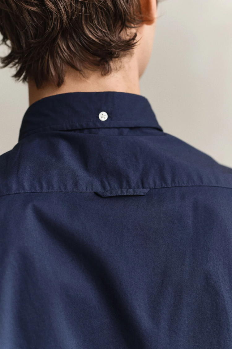 Koszula męska z długim rękawem slim fit granatowa