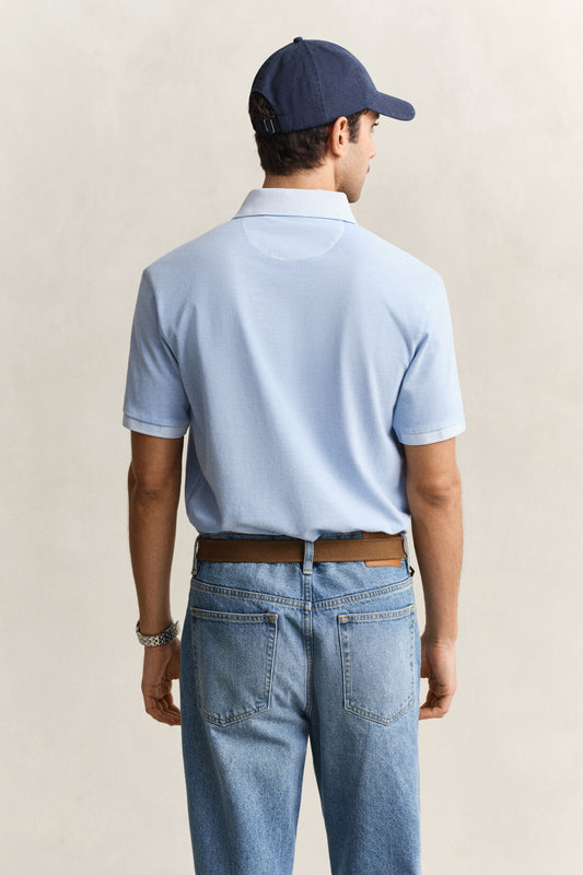 Koszulka polo męska z krótkim rękawem regular fit niebieska