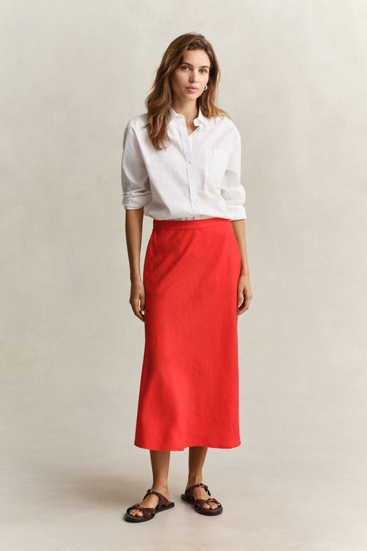 Spódnica damska relaxed fit czerwona