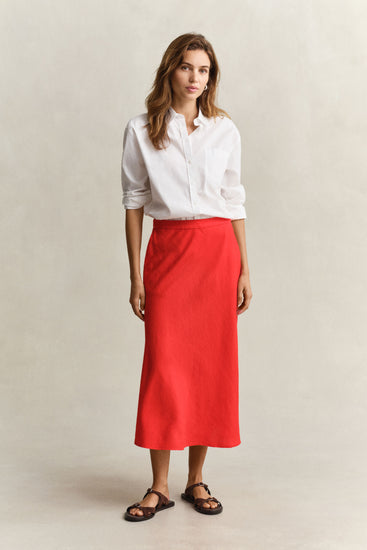 Spódnica damska relaxed fit czerwona