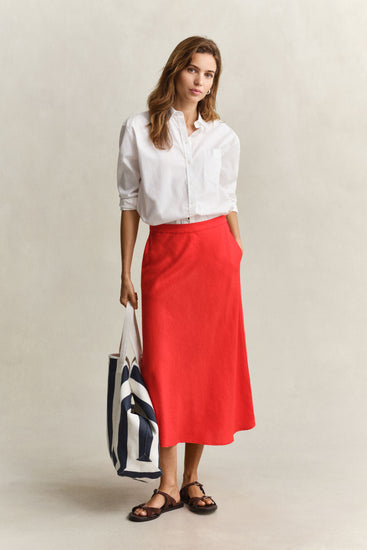 Spódnica damska relaxed fit czerwona