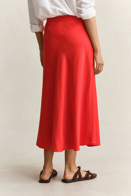 Spódnica damska relaxed fit czerwona