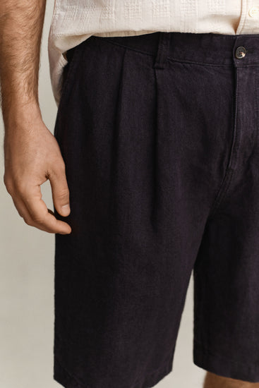 Bawełniane szorty męskie relaxed fit czarne