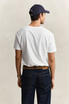 T-shirt męski z okrągłym dekoltem regular fit biały