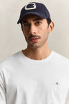 T-shirt męski z okrągłym dekoltem regular fit biały