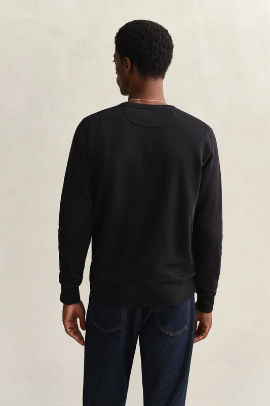Bluza męska z okrągłym dekoltem regular fit czarna