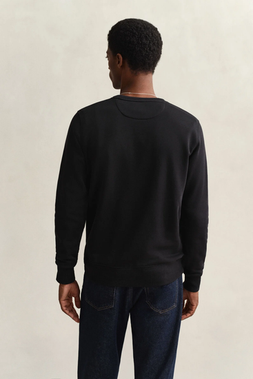 Bluza męska z okrągłym dekoltem regular fit czarna