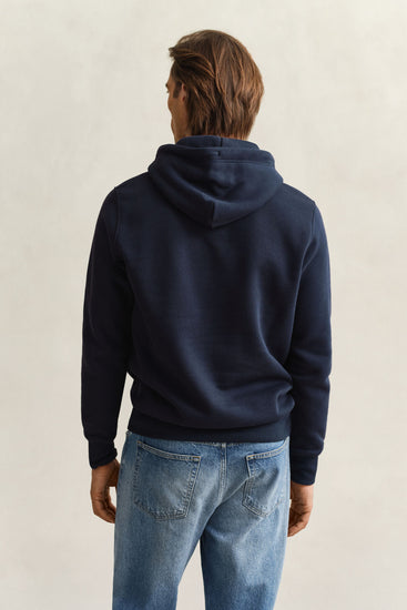 Bluza męska z kapturem regular fit granatowa