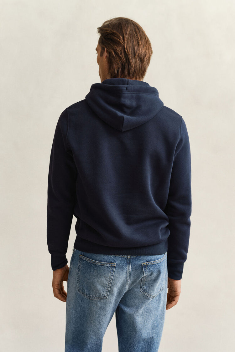 Bluza męska z kapturem regular fit granatowa