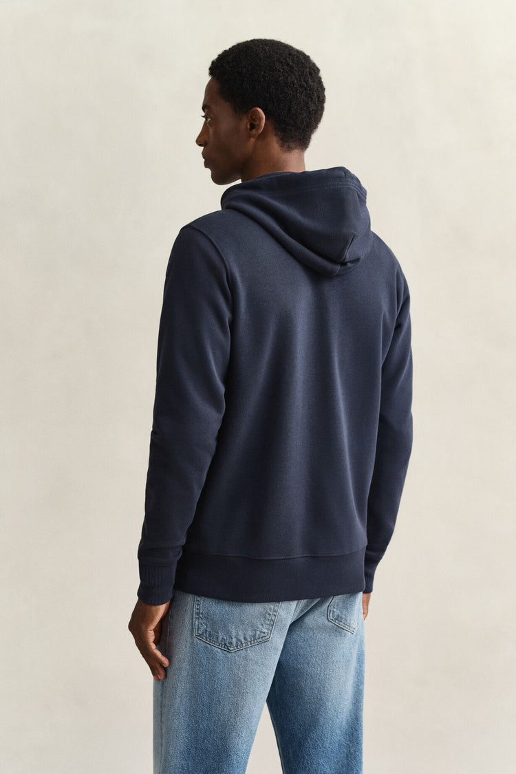 Bluza męska z zamkiem regular fit granatowa