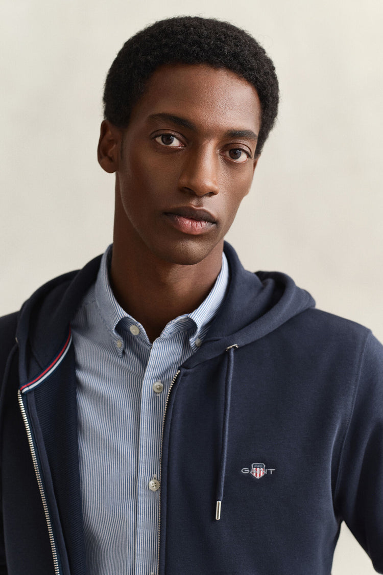 Bluza męska z zamkiem regular fit granatowa