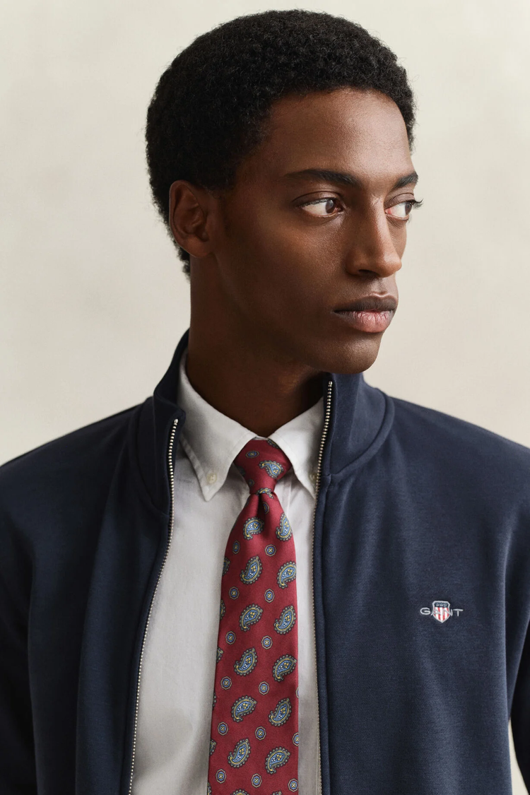 Bluza męska z zamkiem regular fit granatowa