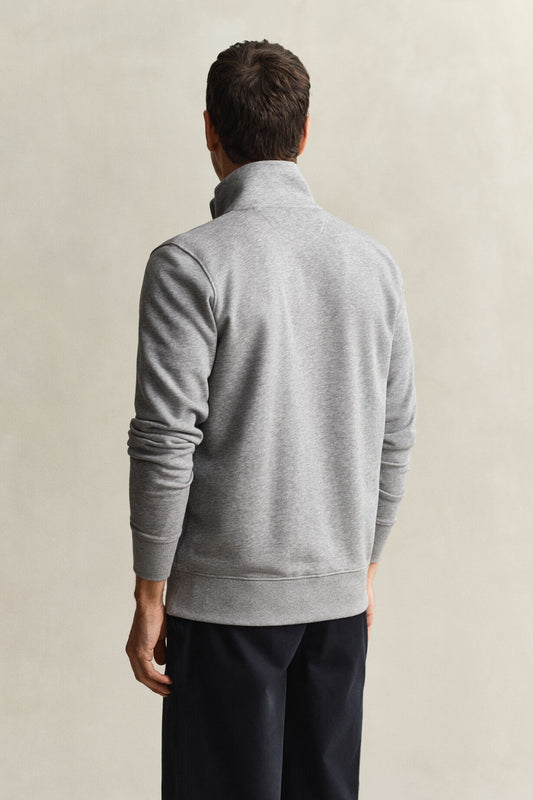 Bluza męska z zamkiem regular fit szara